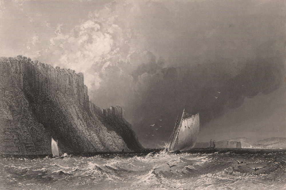 NOVA SCOTIA Cape Blowmedown (Blomidon). Distant view of Parrsboro. BARTLETT 1842